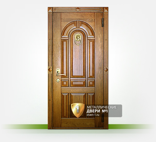Купить металлическую дверь с отделкой массивом дуба, двери с дубовой отделкой от производителя.
